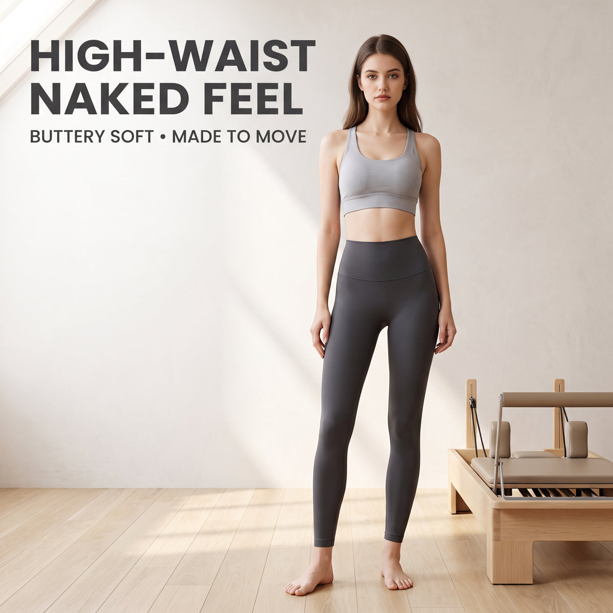 High Waisted Leggings with Pockets Women, Full Length Capri Buttery Soft Stretchy Yoga Pants