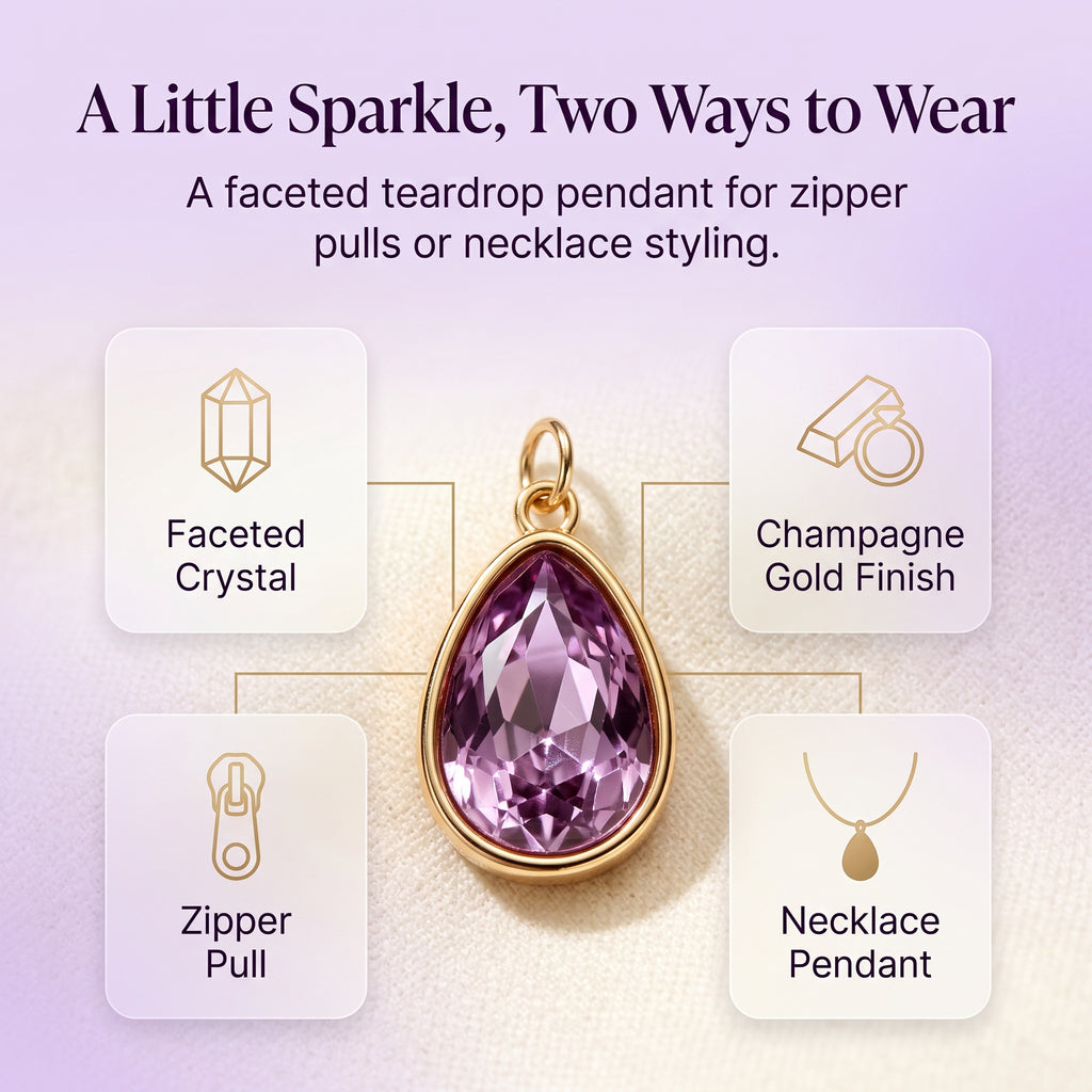Black Women’s Slimming Yoga Jacket, Detachable Teardrop Crystal Zipper Charm